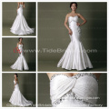 Mermaid Beading Crystals Fishtail Satin Wedding Gown Bridal Dress (11882)